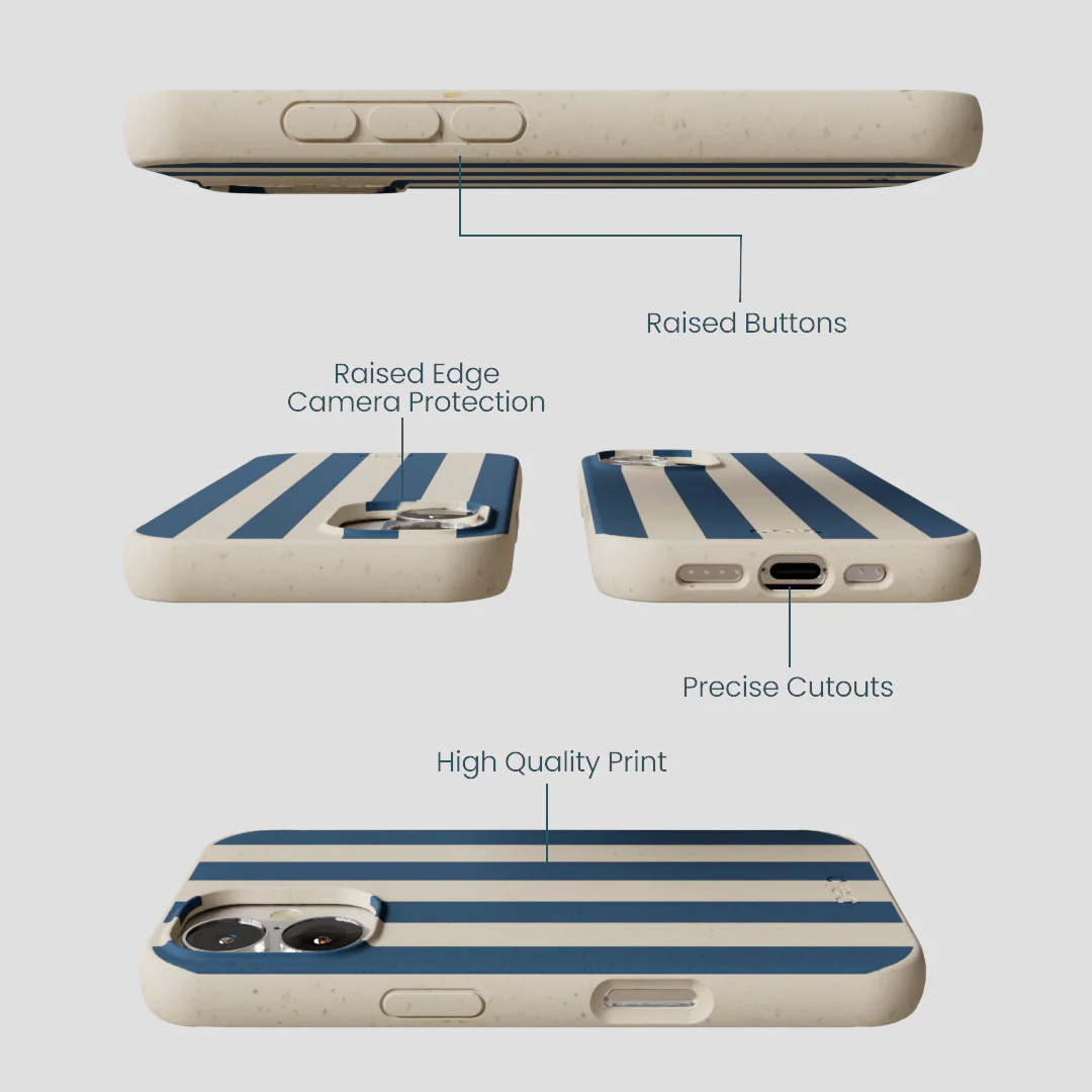 London Fog Slate Stripes iPhone 16 Case - Image 3