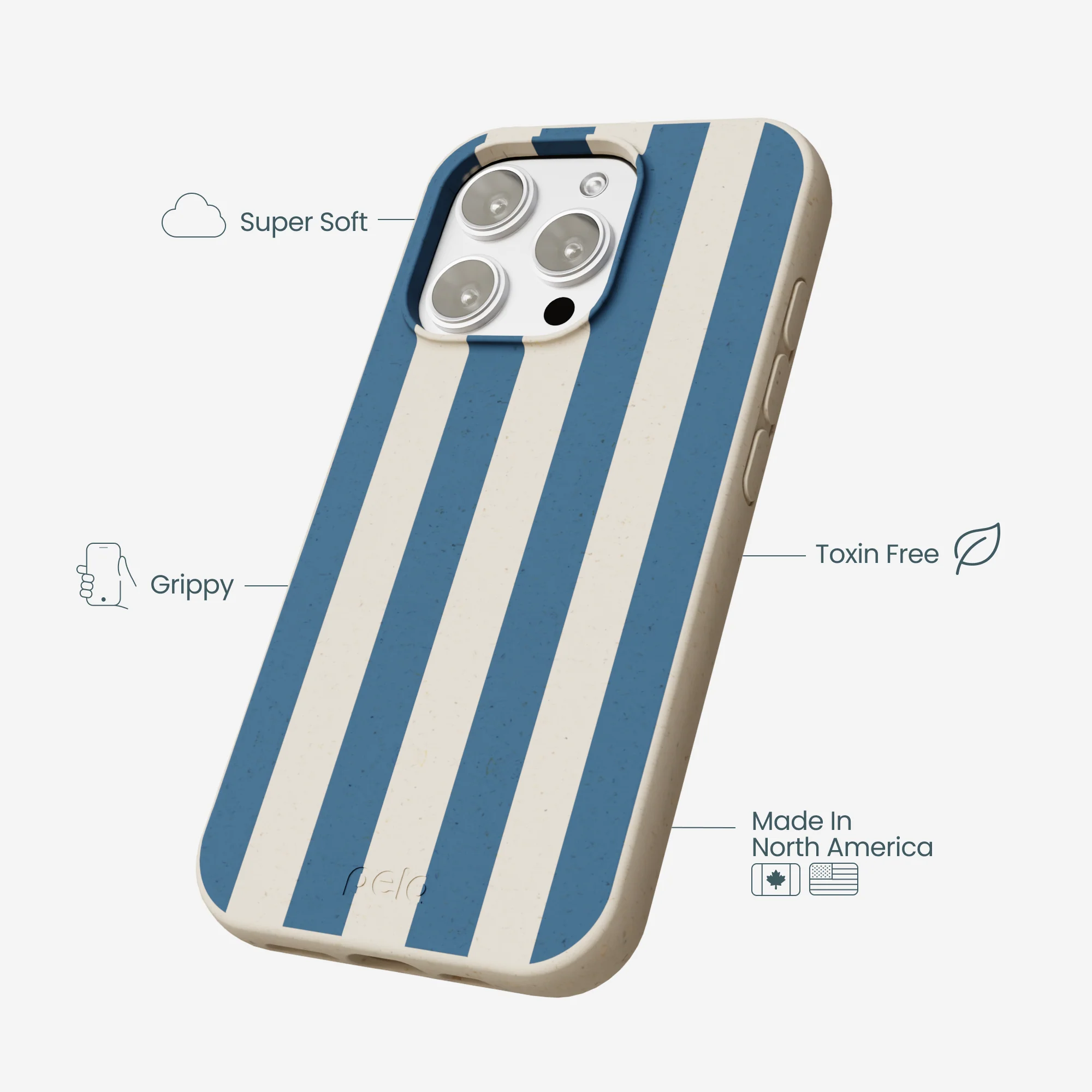 London Fog Slate Stripes iPhone 16 Pro Max Case - Image 4