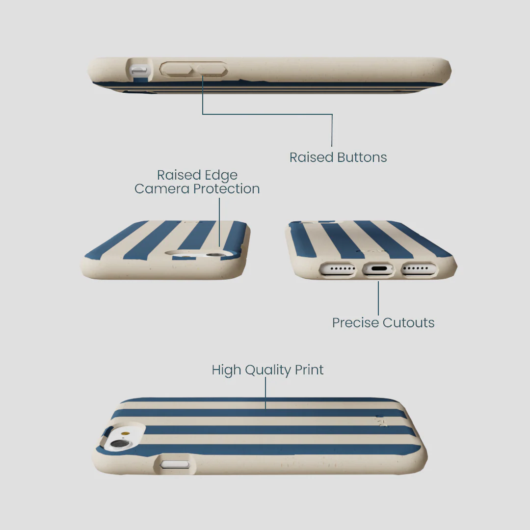 London Fog Slate Stripes iPhone 6/6s/7/8/SE Case - Image 3