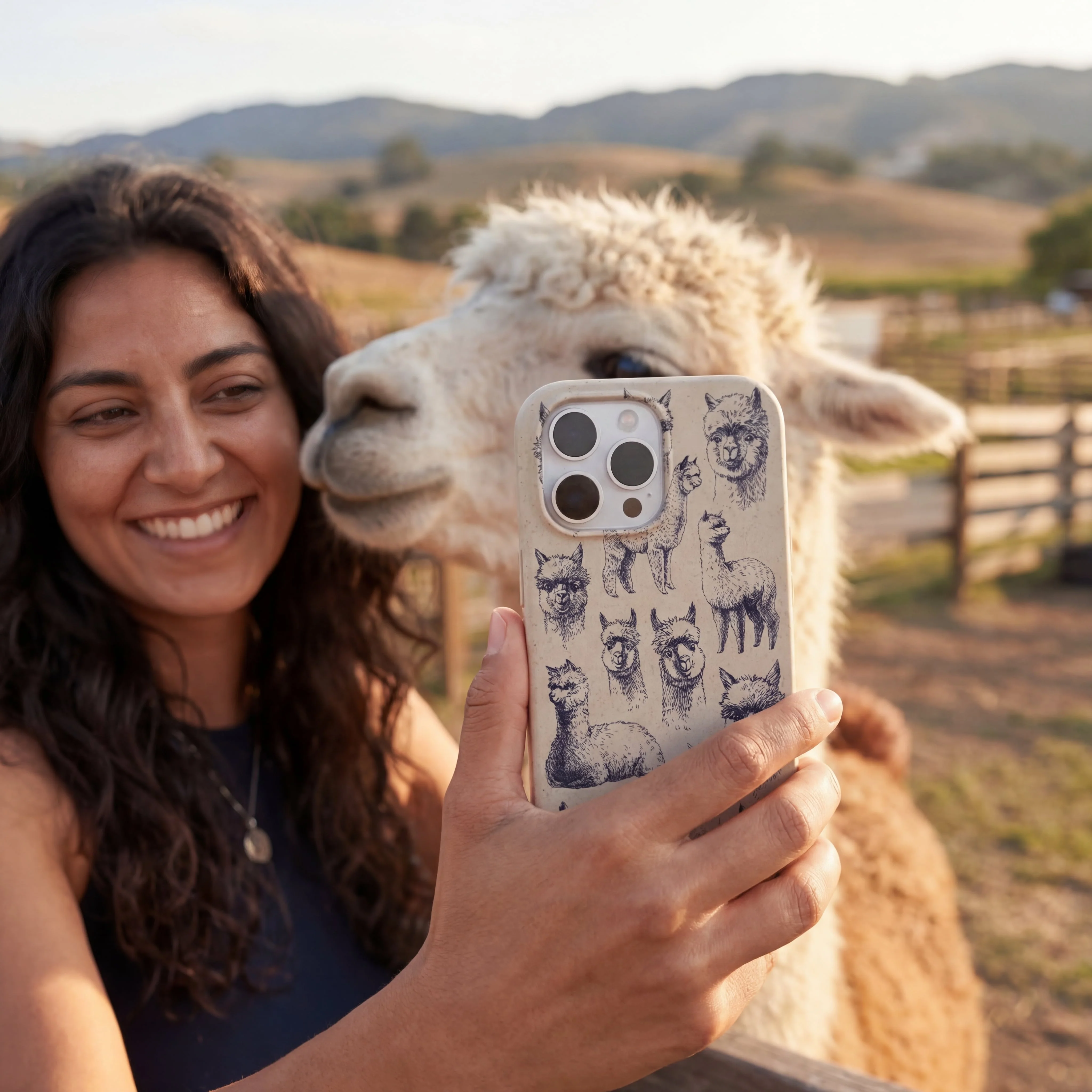 London Fog Spitting Llama iPhone 14 Plus Case - Image 2