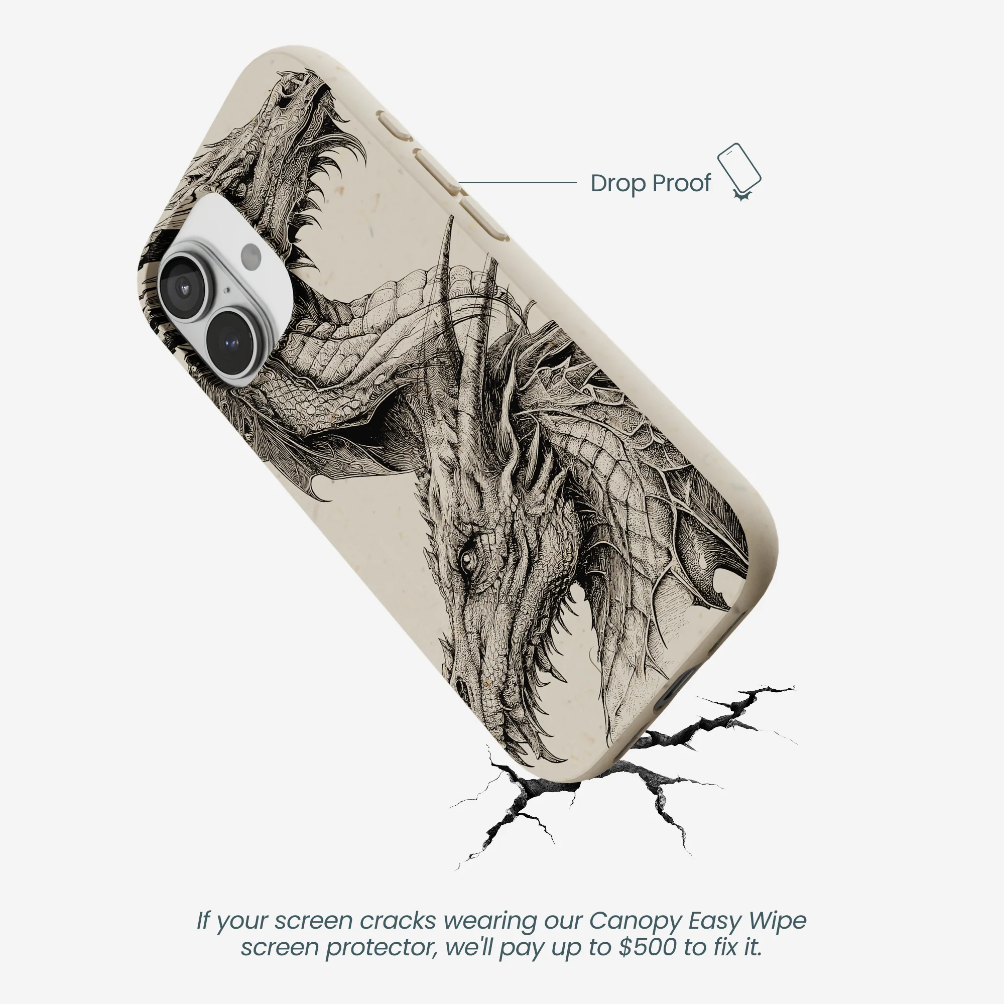 London Fog Twin Dragons iPhone 17 Case - Image 5