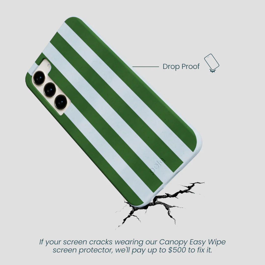 Powder Blue Big Evergreen Stripes Samsung Galaxy S23+(Plus) Case - Image 5