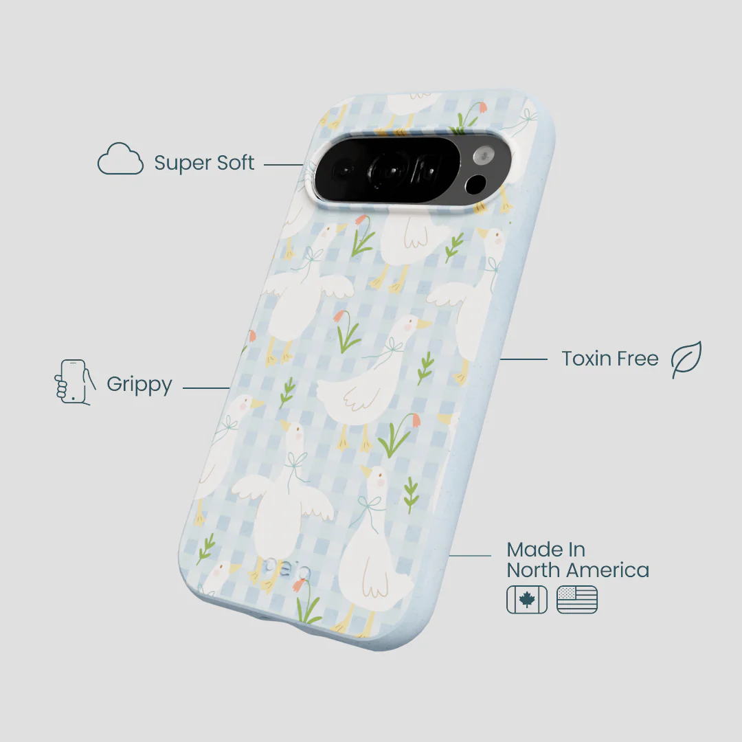 Powder Blue Blooming Quackers Google Pixel 10/10 Pro Case - Image 4