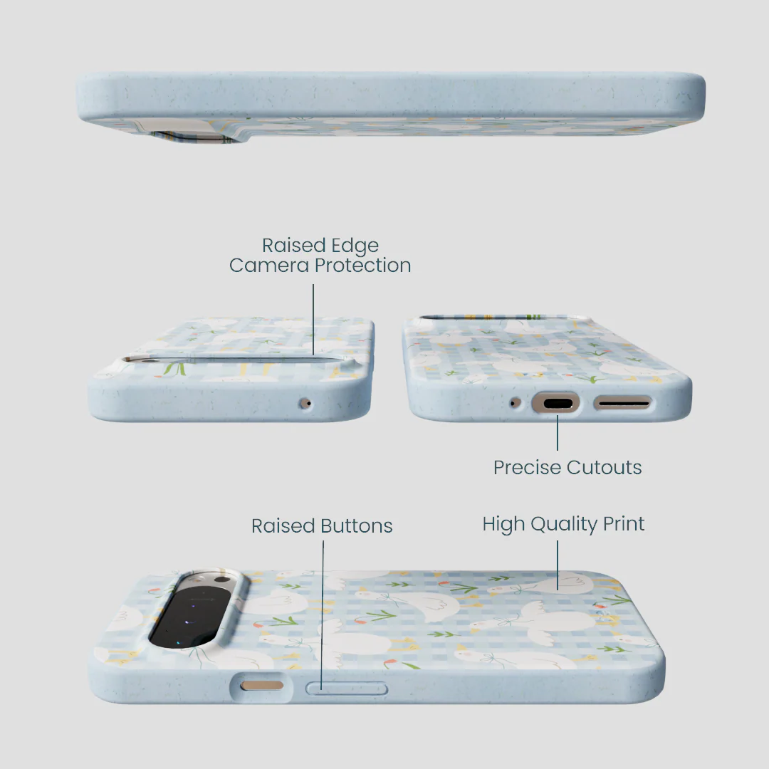 Powder Blue Blooming Quackers Google Pixel 9 Pro XL Case - Image 3