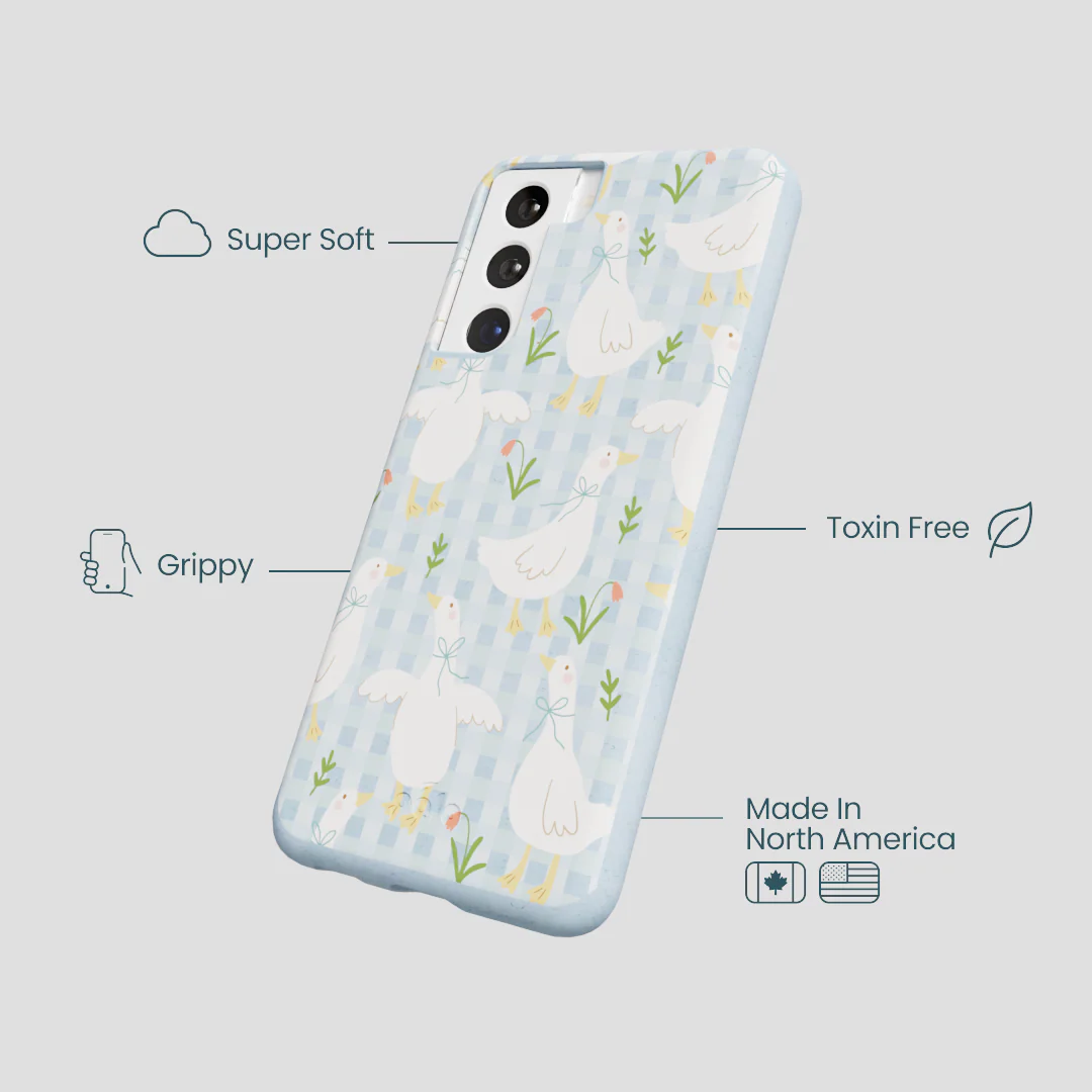 Powder Blue Blooming Quackers Samsung Galaxy S22 Case - Image 4