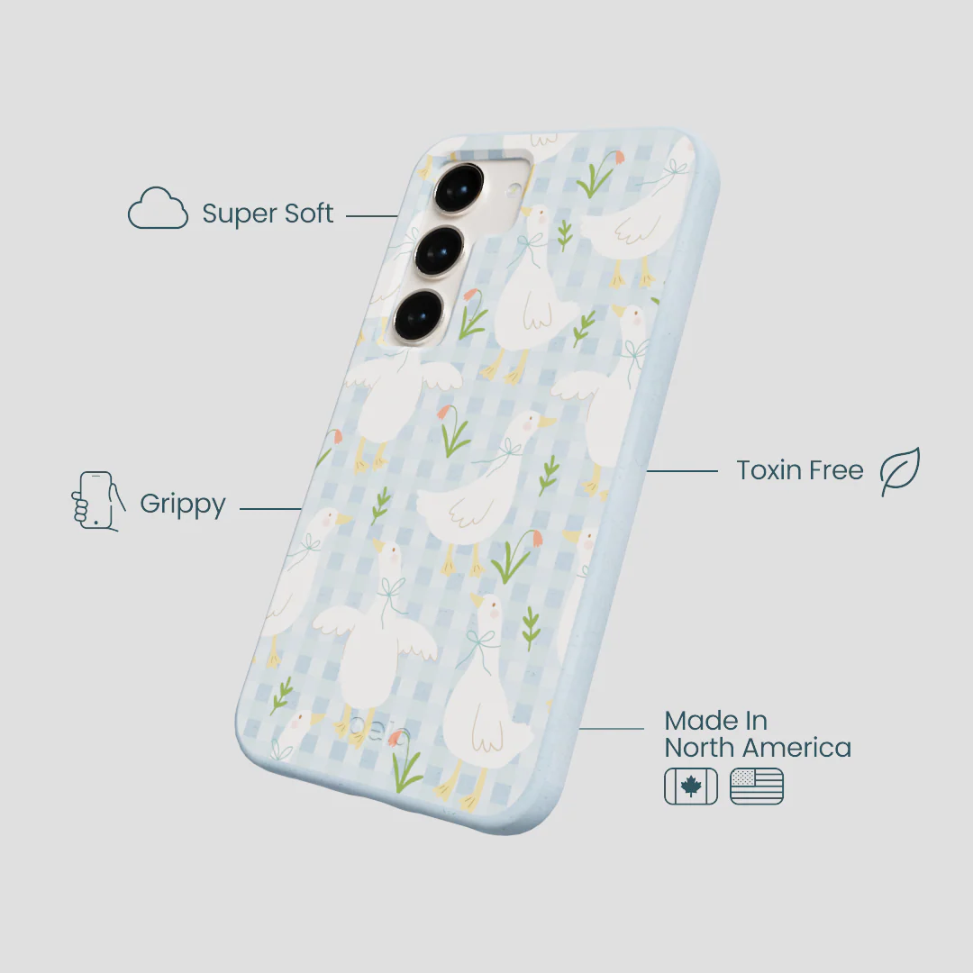 Powder Blue Blooming Quackers Samsung Galaxy S23 Case - Image 4