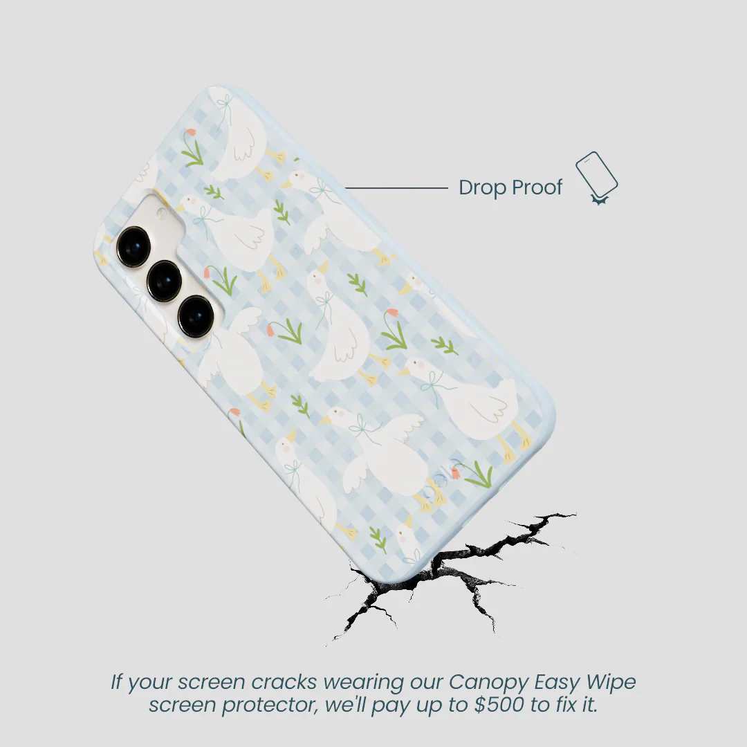 Powder Blue Blooming Quackers Samsung Galaxy S24 Case - Image 5