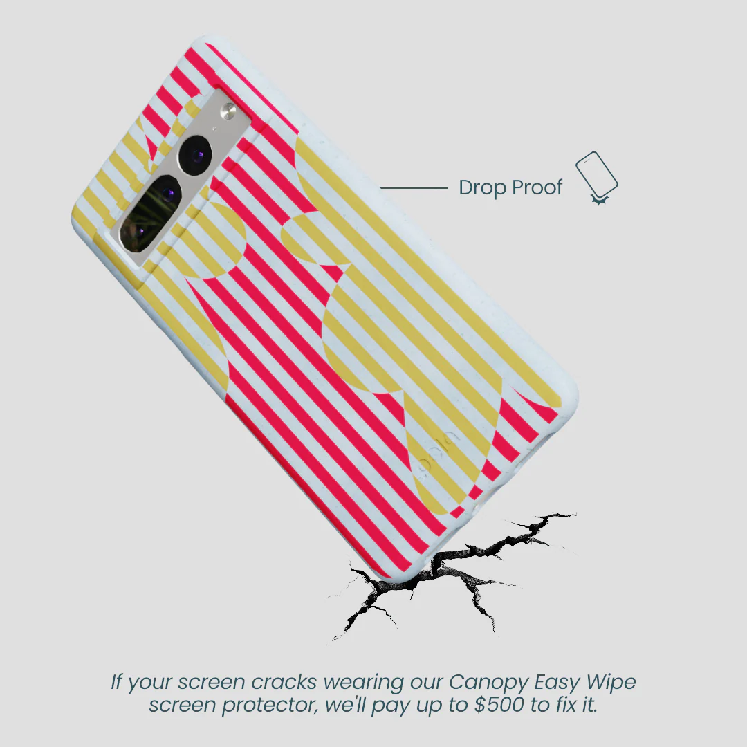 Powder Blue Blooming Stripes Google Pixel 7 Pro Case - Image 4