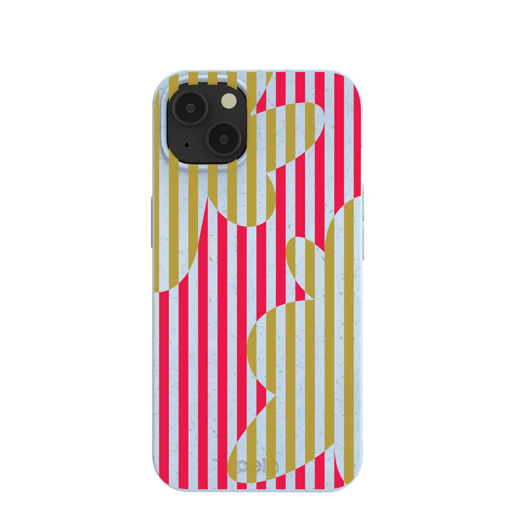 Powder Blue Blooming Stripes iPhone 13 Case
