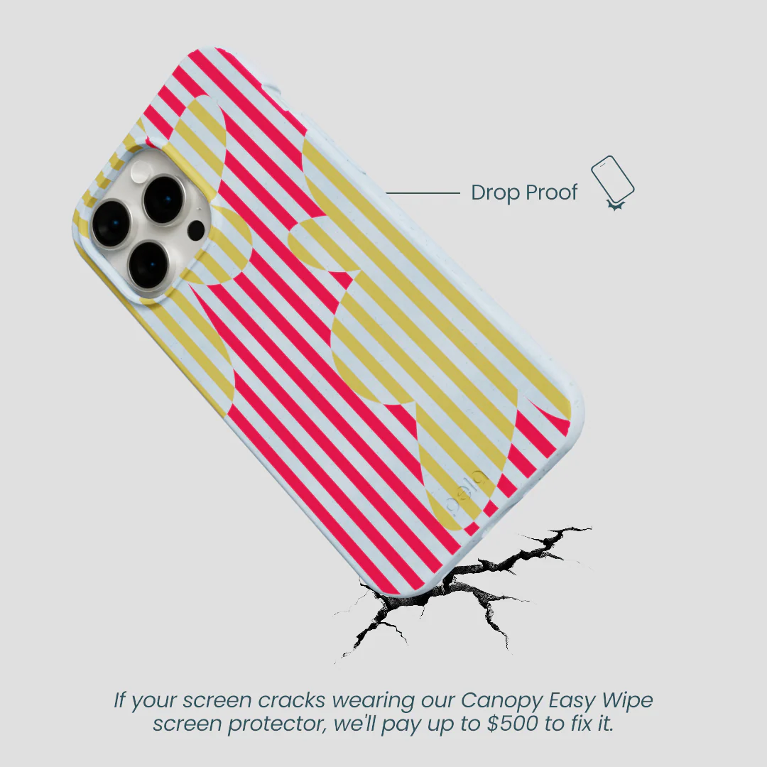 Powder Blue Blooming Stripes iPhone 14 Pro Max Case - Image 5