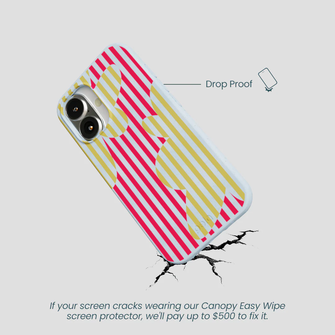 Powder Blue Blooming Stripes iPhone 16 Case - Image 5