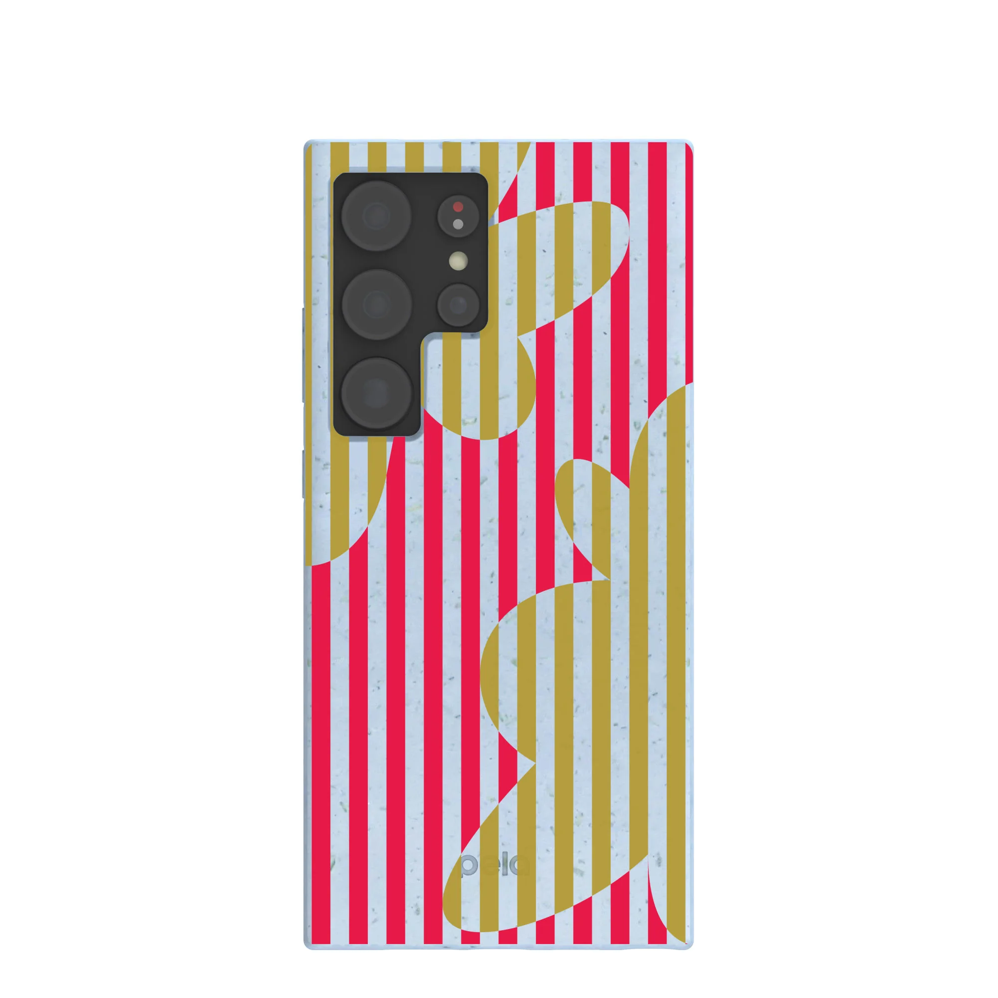 Powder Blue Blooming Stripes Samsung Galaxy S24 Ultra Case
