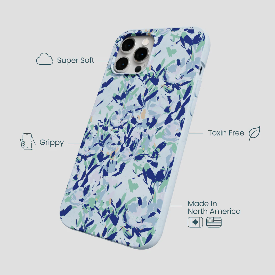 Powder Blue Blue Blooms iPhone 12 Pro Max Case - Image 3