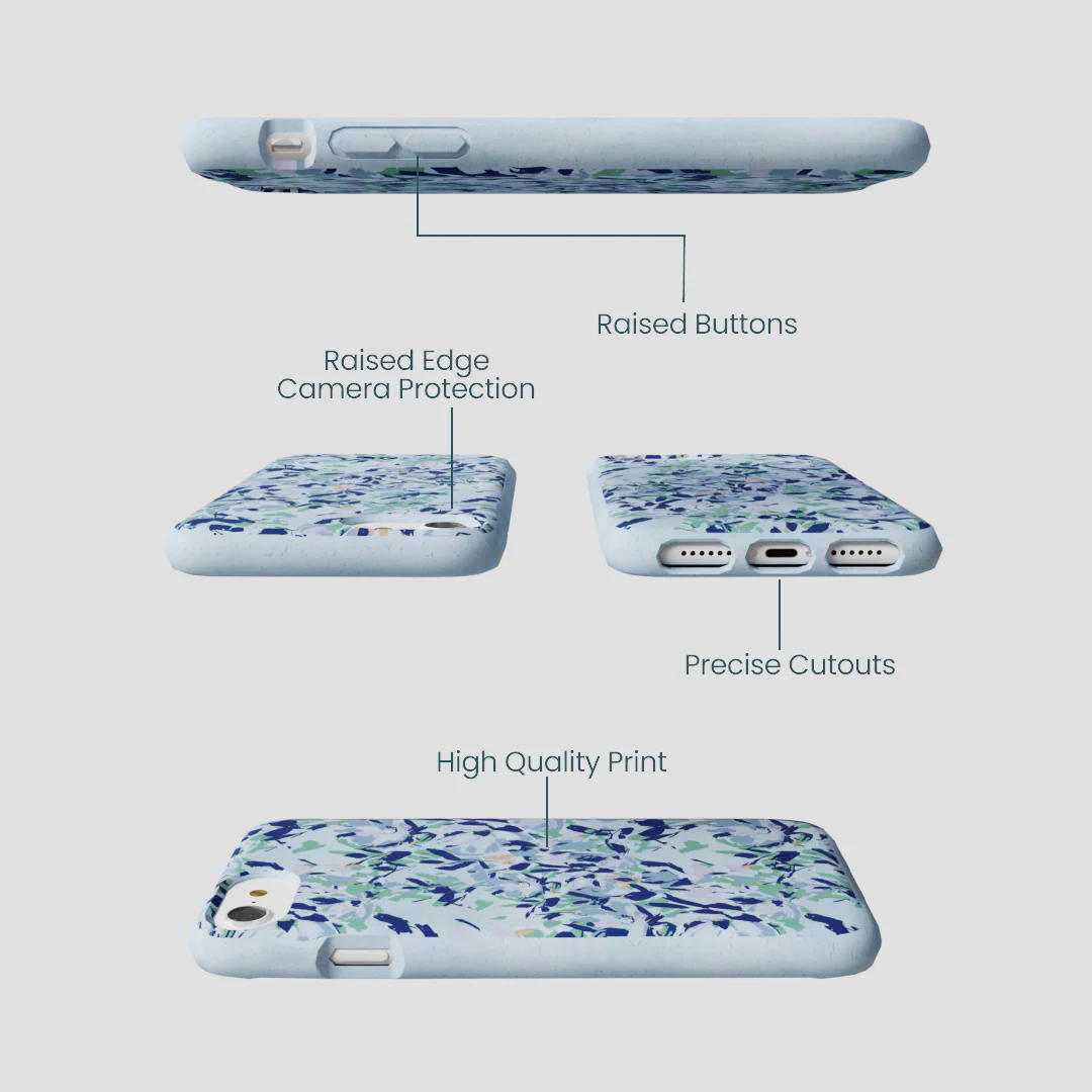 Powder Blue Blue Blooms iPhone 6/6s/7/8/SE Case - Image 2