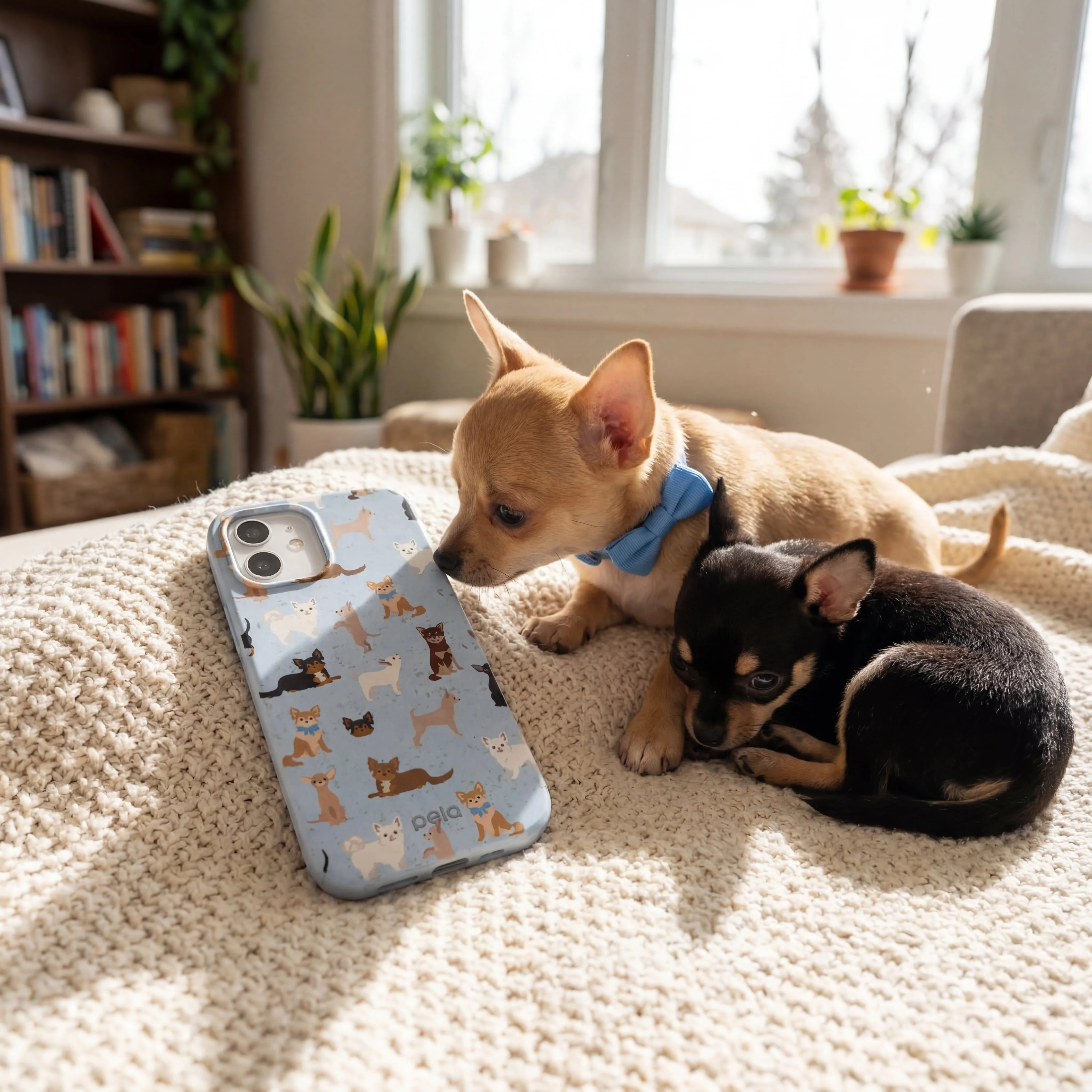 Powder Blue Chihuahua Charms iPhone 17 Pro Max Case - Image 2