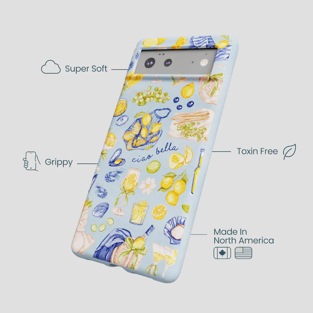 Powder Blue Ciao Bella Google Pixel 6a Case - Image 4
