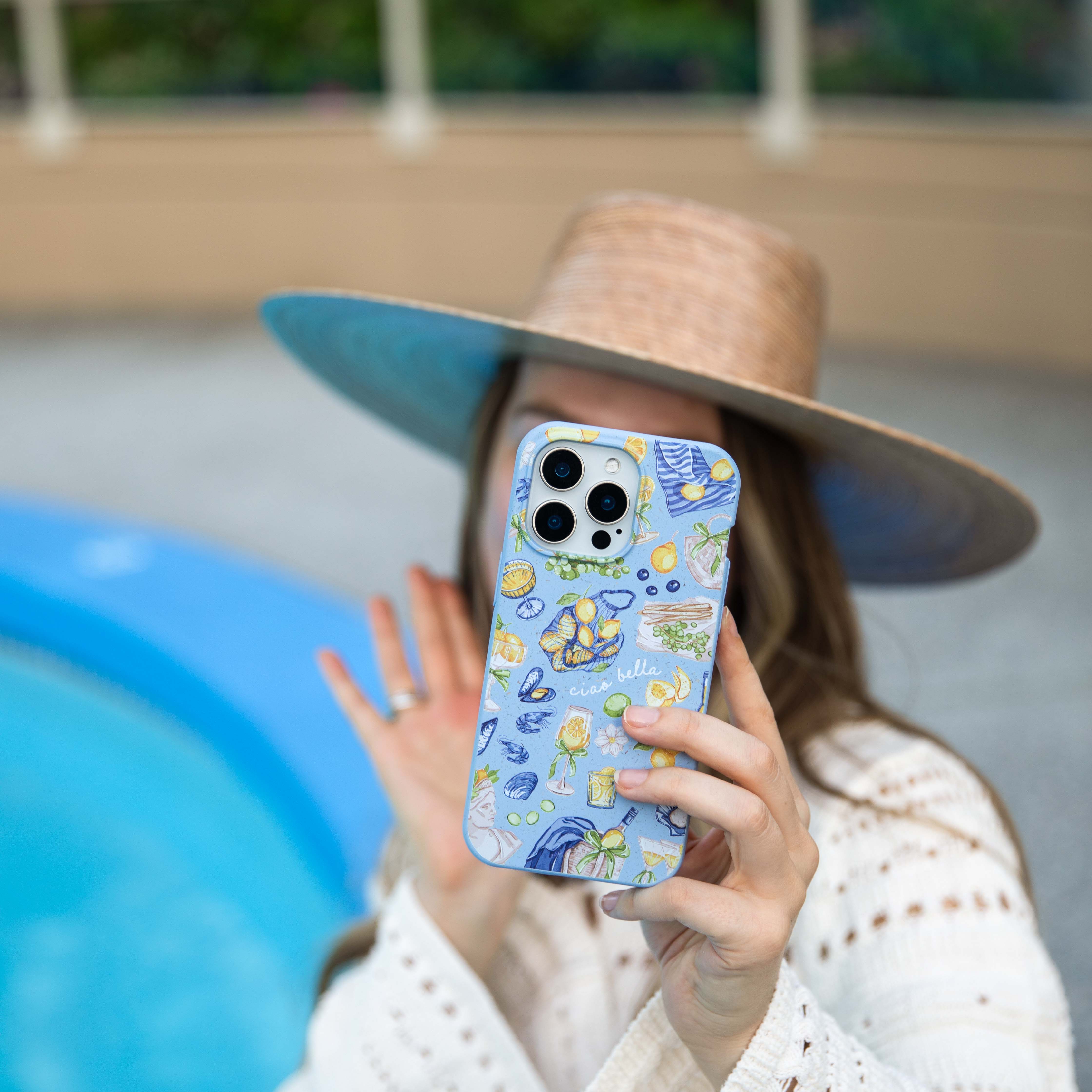 Powder Blue Ciao Bella iPhone 13 Pro Case - Image 9