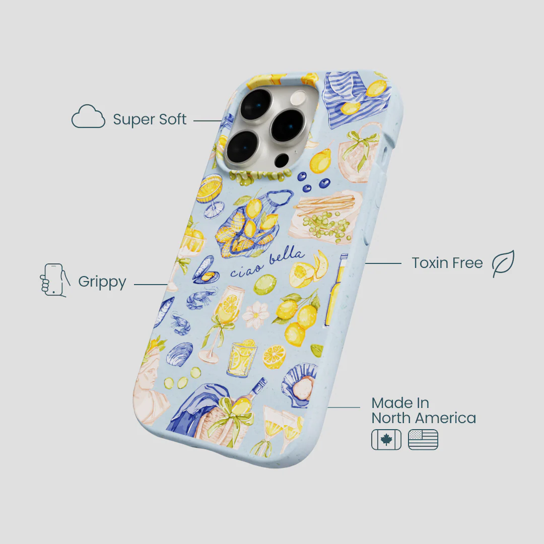 Powder Blue Ciao Bella iPhone 14 Pro Case - Image 4