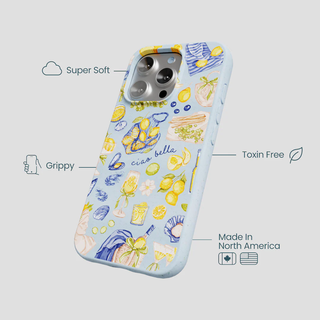 Powder Blue Ciao Bella iPhone 16 Pro Case - Image 4