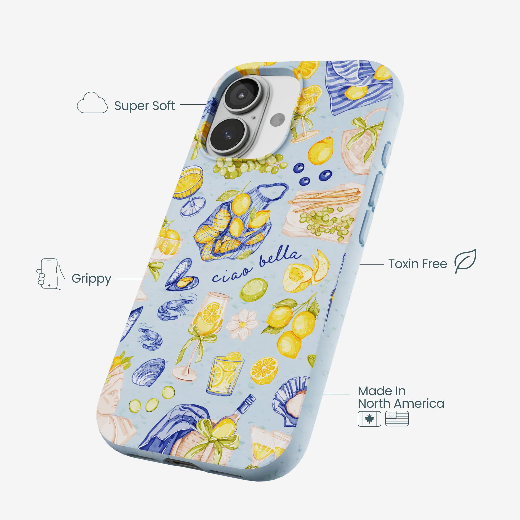 Powder Blue Ciao Bella iPhone 17 Case - Image 4