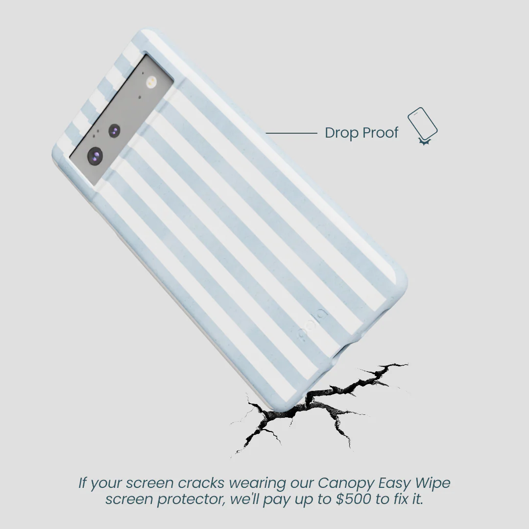 Powder Blue Cloud Stripes Google Pixel 6 Case - Image 5