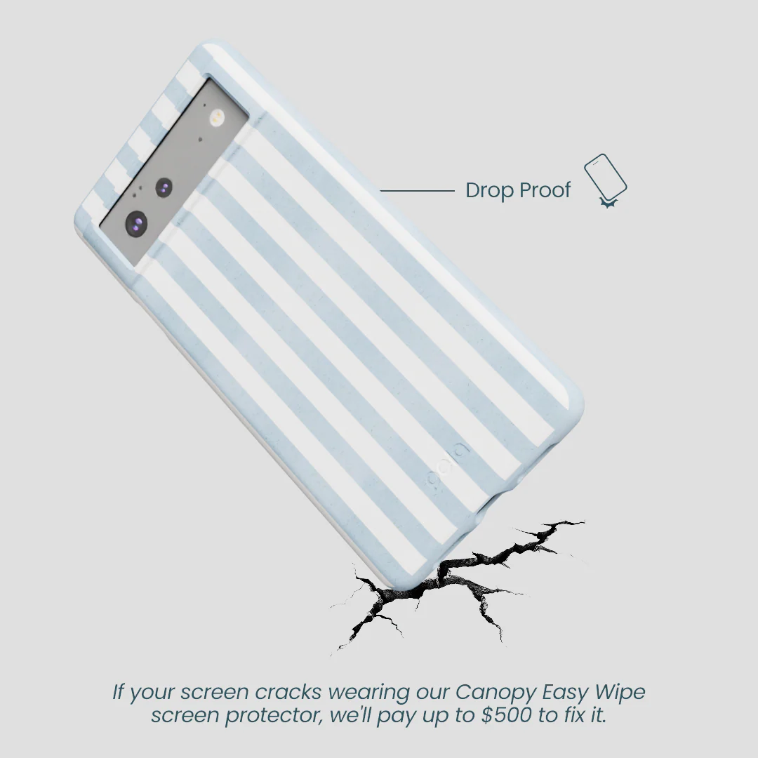 Powder Blue Cloud Stripes Google Pixel 6a Case - Image 5
