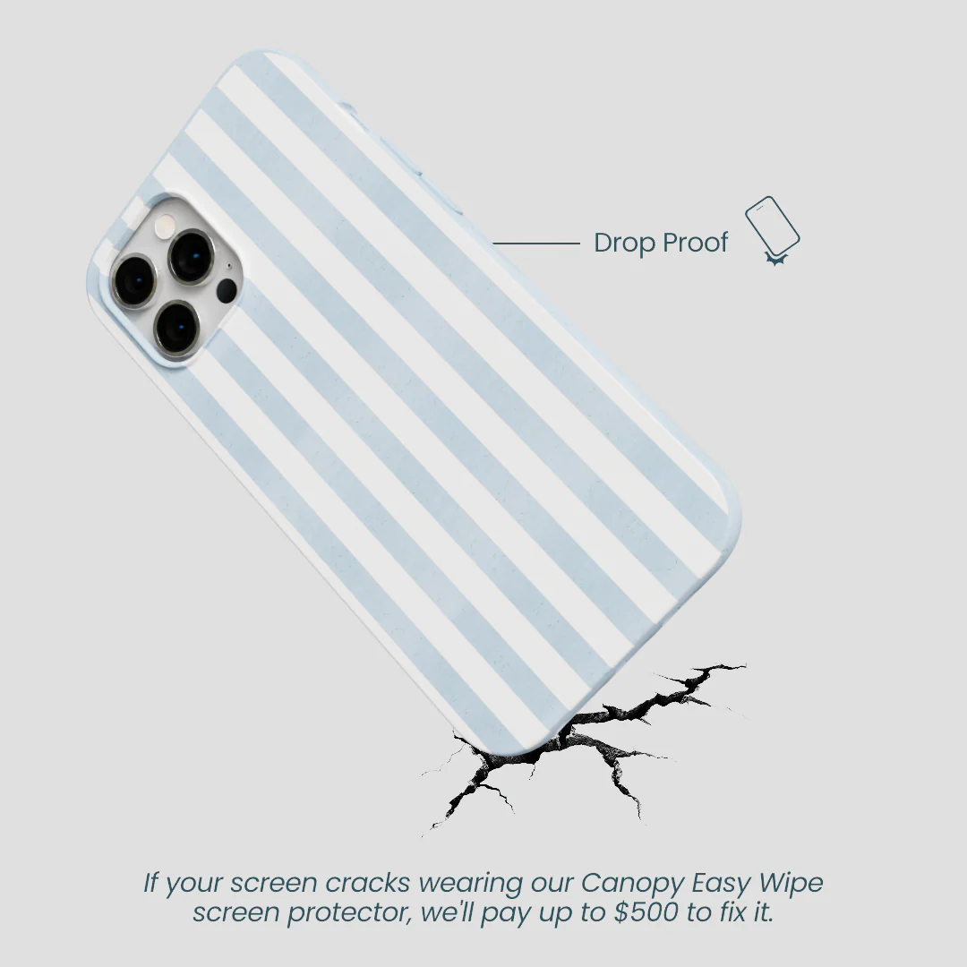 Powder Blue Cloud Stripes iPhone 12 Pro Max Case - Image 5