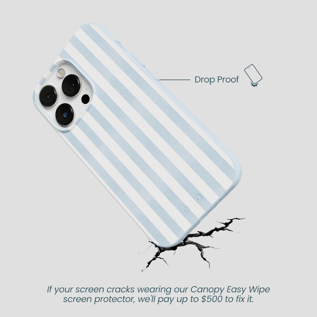 Powder Blue Cloud Stripes iPhone 13 Pro Max Case - Image 5