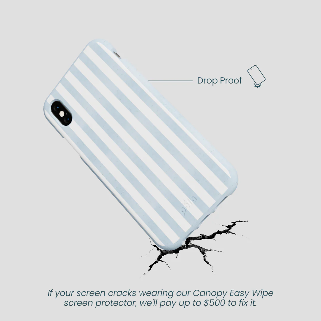 Powder Blue Cloud Stripes iPhone XR Case - Image 5