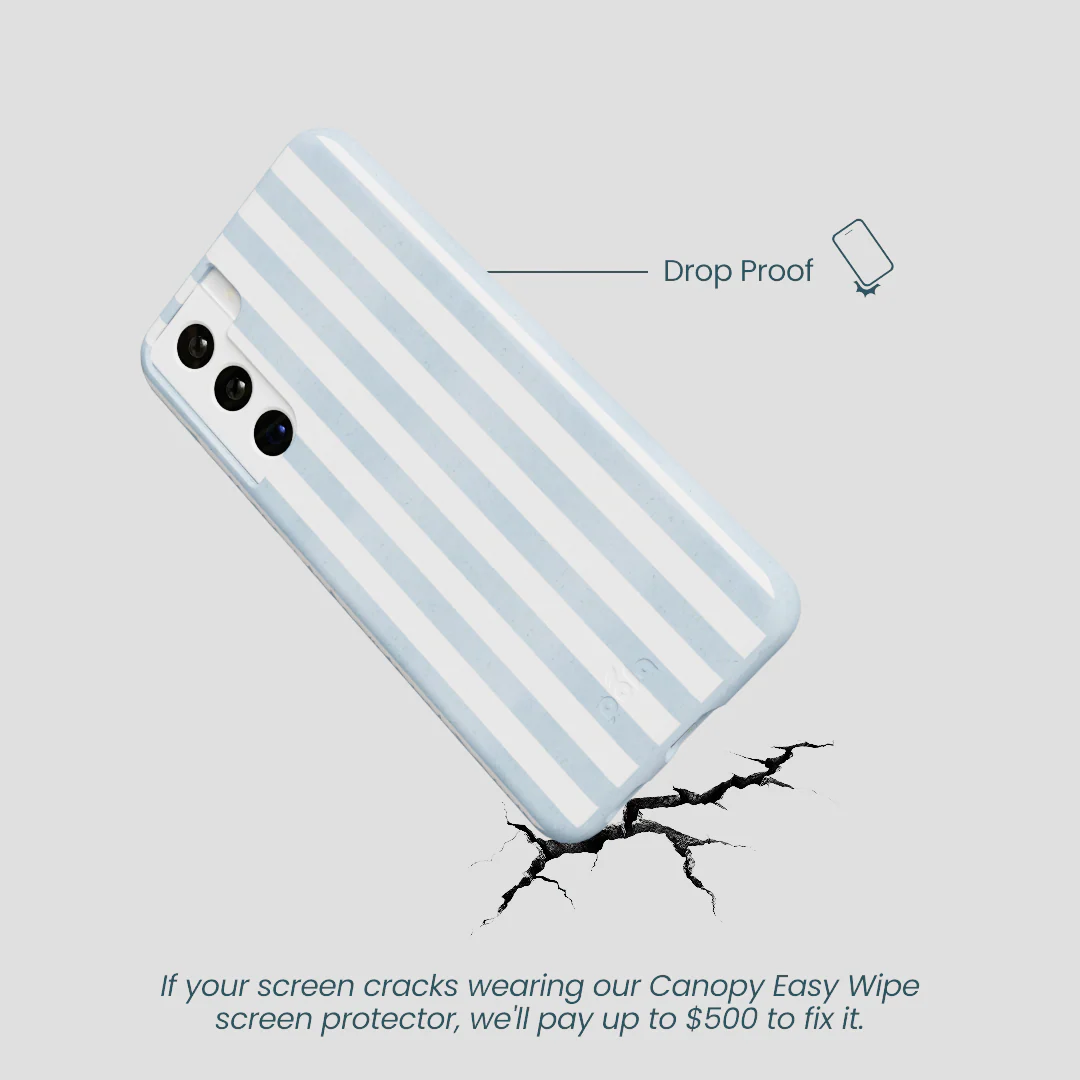 Powder Blue Cloud Stripes Samsung Galaxy S21 Case - Image 5