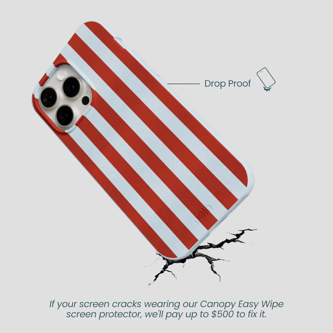 Powder Blue Copper Stripes iPhone 15 Pro Max Case - Image 5