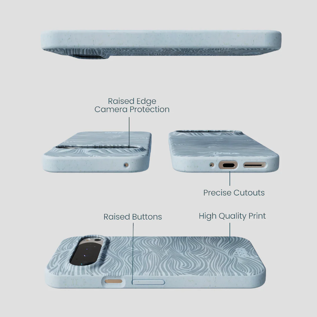 Powder Blue Ebb and Flow Google Pixel 9/9 Pro Case - Image 2