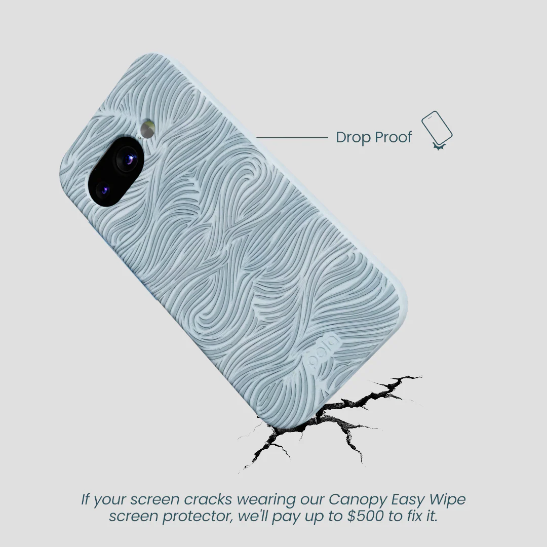 Powder Blue Ebb and Flow Google Pixel 9a Case - Image 4