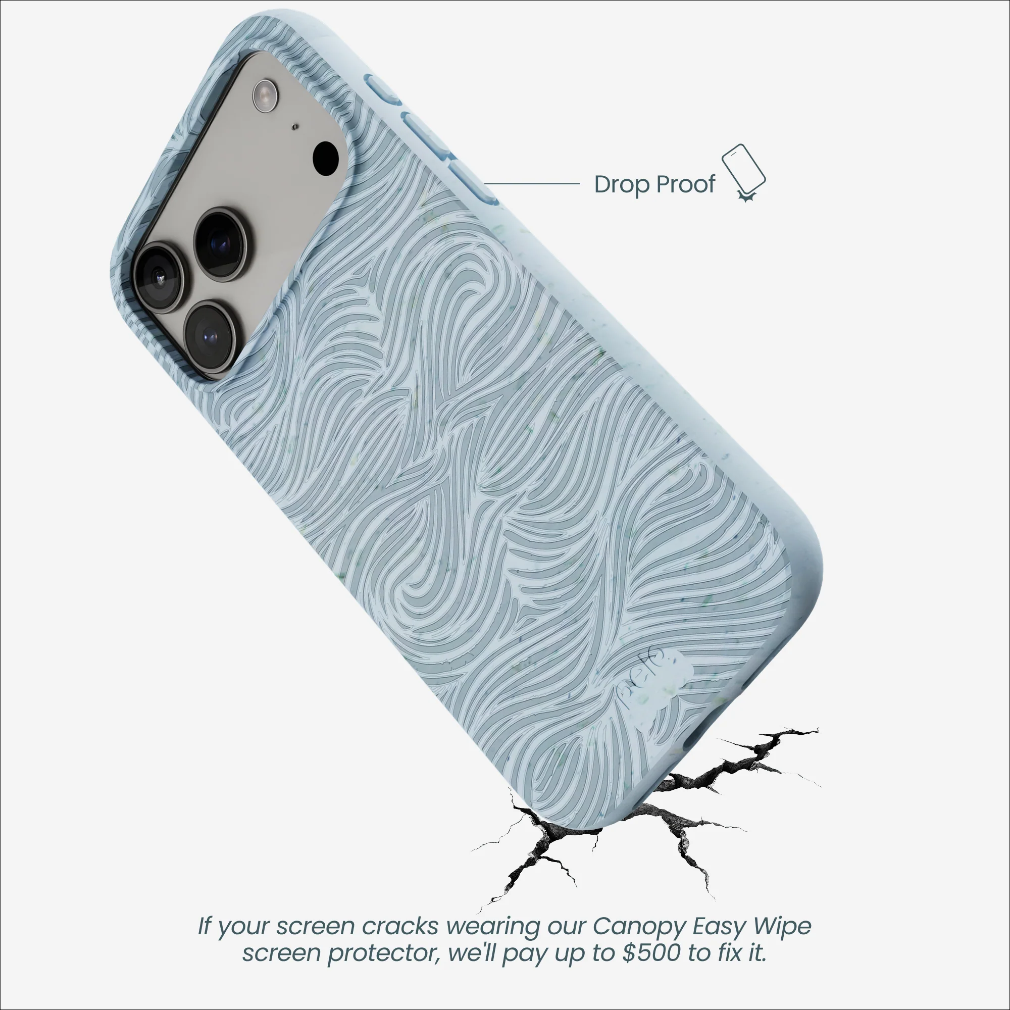 Powder Blue Ebb and Flow iPhone 17 Pro Max Case - Image 5