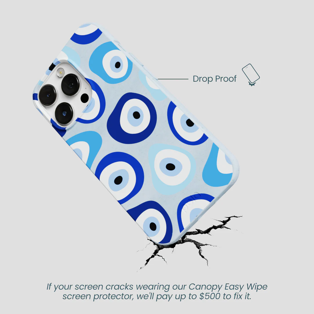 Powder Blue Evil Eye iPhone 13 Pro Max Case - Image 5