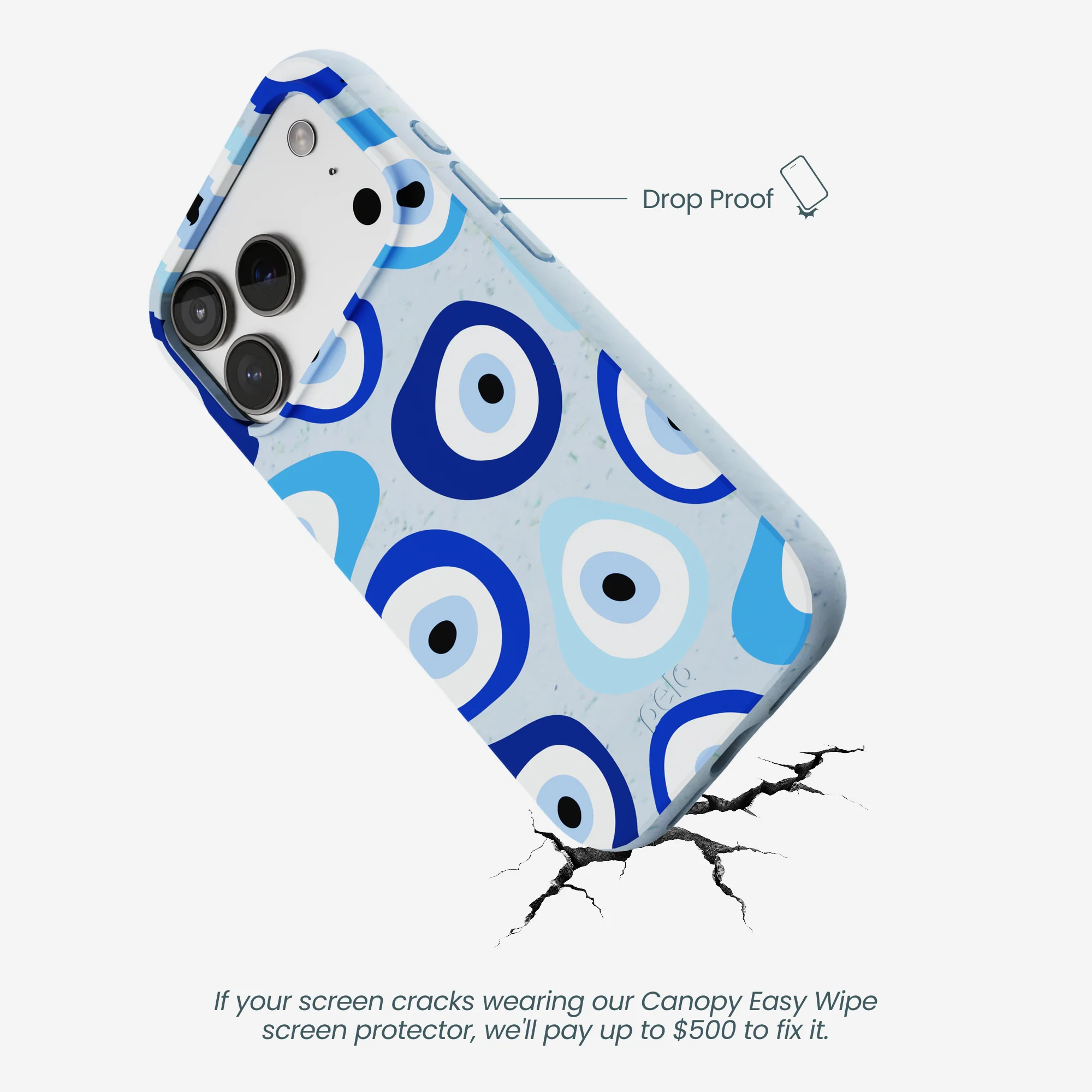 Powder Blue Evil Eye iPhone 17 Pro Case - Image 5