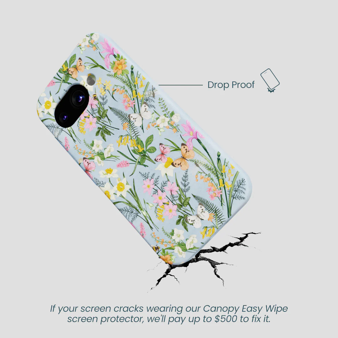 Powder Blue Fairy Wildflowers Google Pixel 9a Case - Image 5