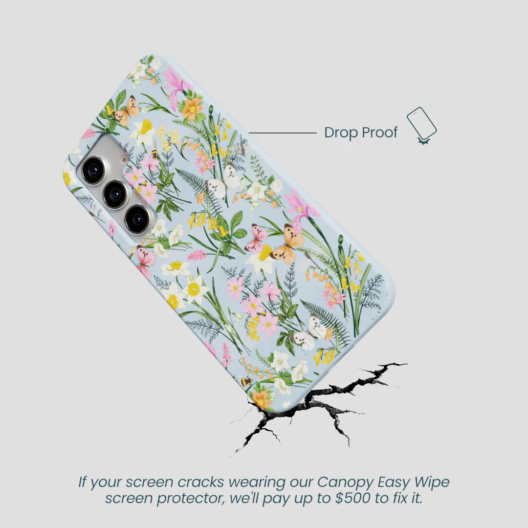 Powder Blue Fairy Wildflowers Samsung Galaxy S25 Case - Image 5