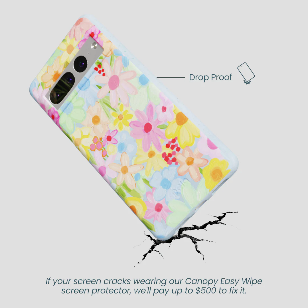 Powder Blue Flora Foam Google Pixel 7 Pro Case - Image 4