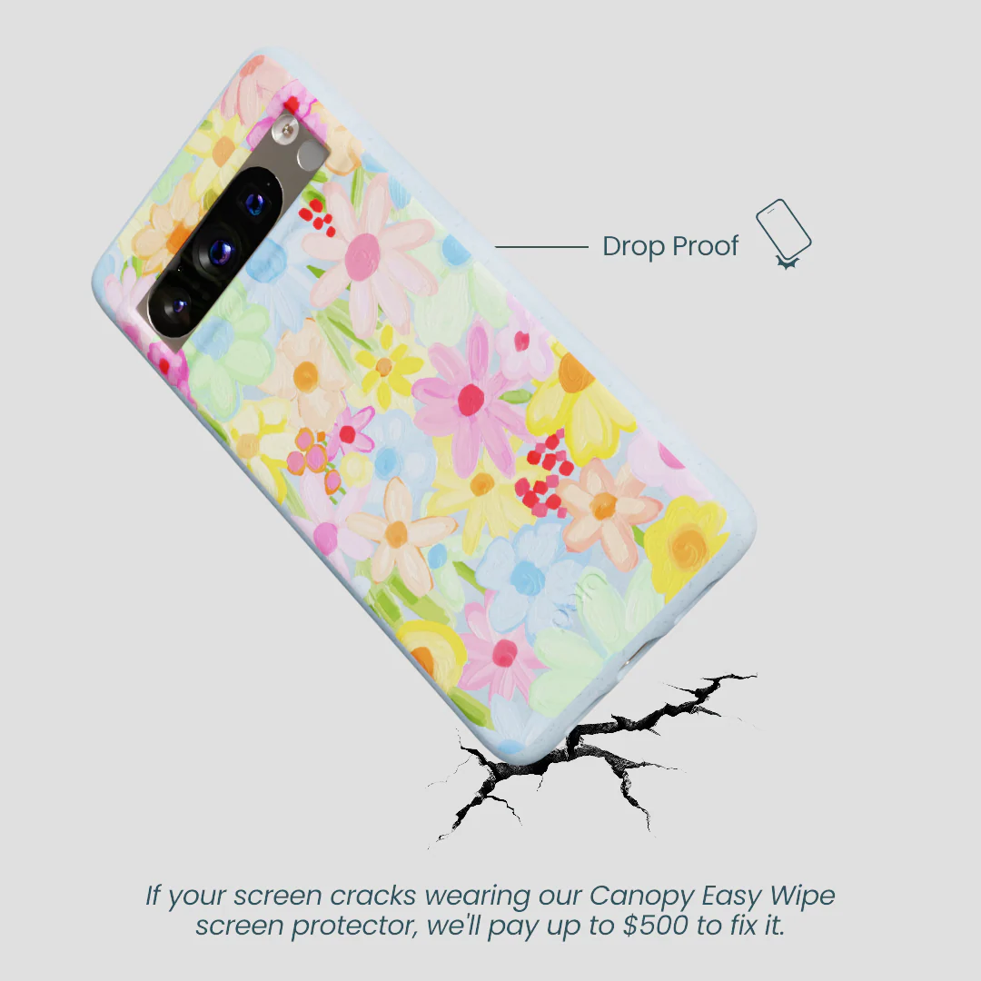 Powder Blue Flora Foam Google Pixel 8 Pro Case - Image 4