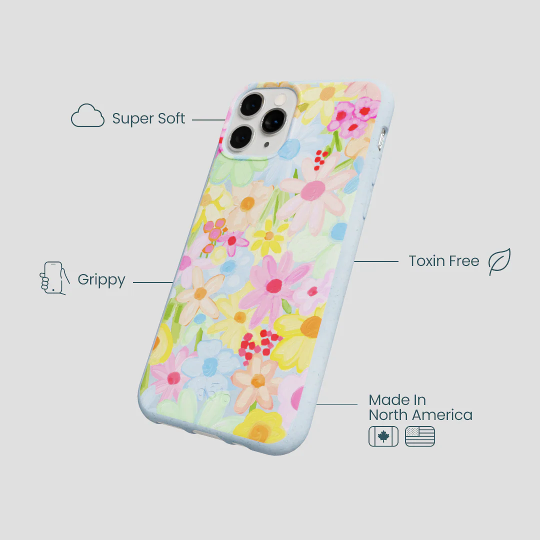 Powder Blue Flora Foam iPhone 11 Pro Case - Image 3