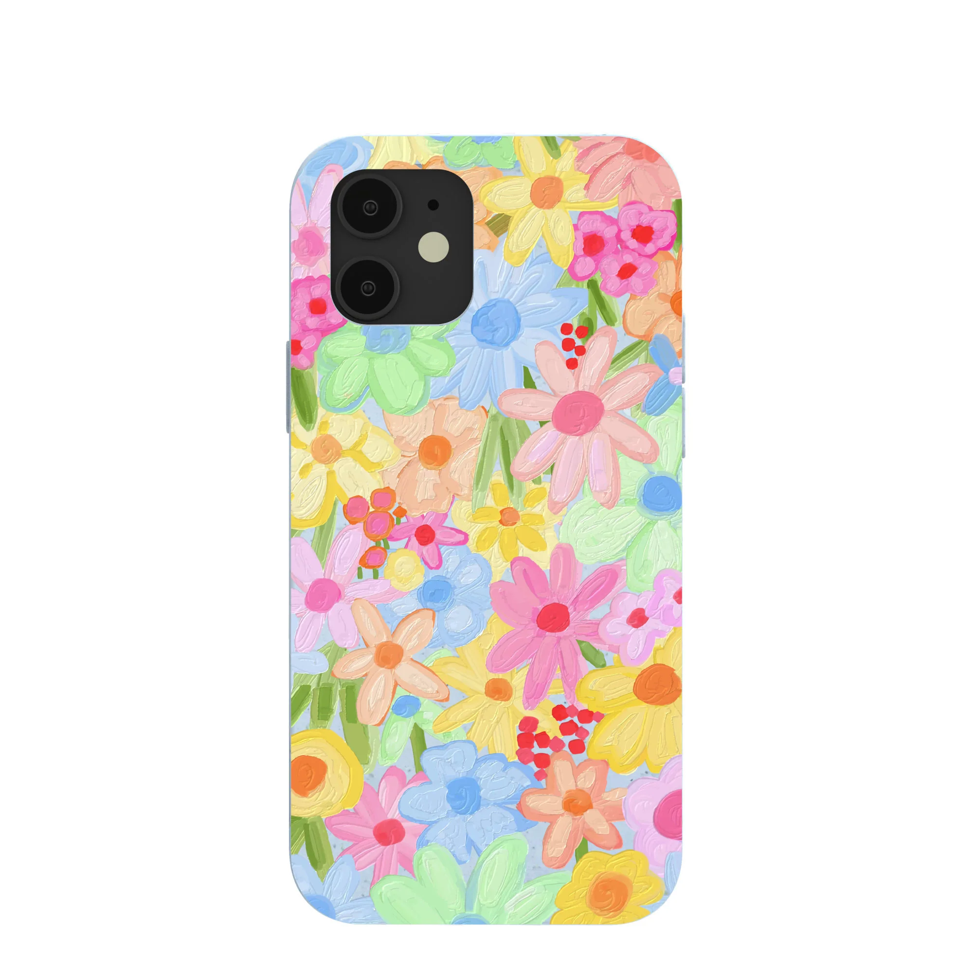 Powder Blue Flora Foam iPhone 12/ iPhone 12 Pro Case