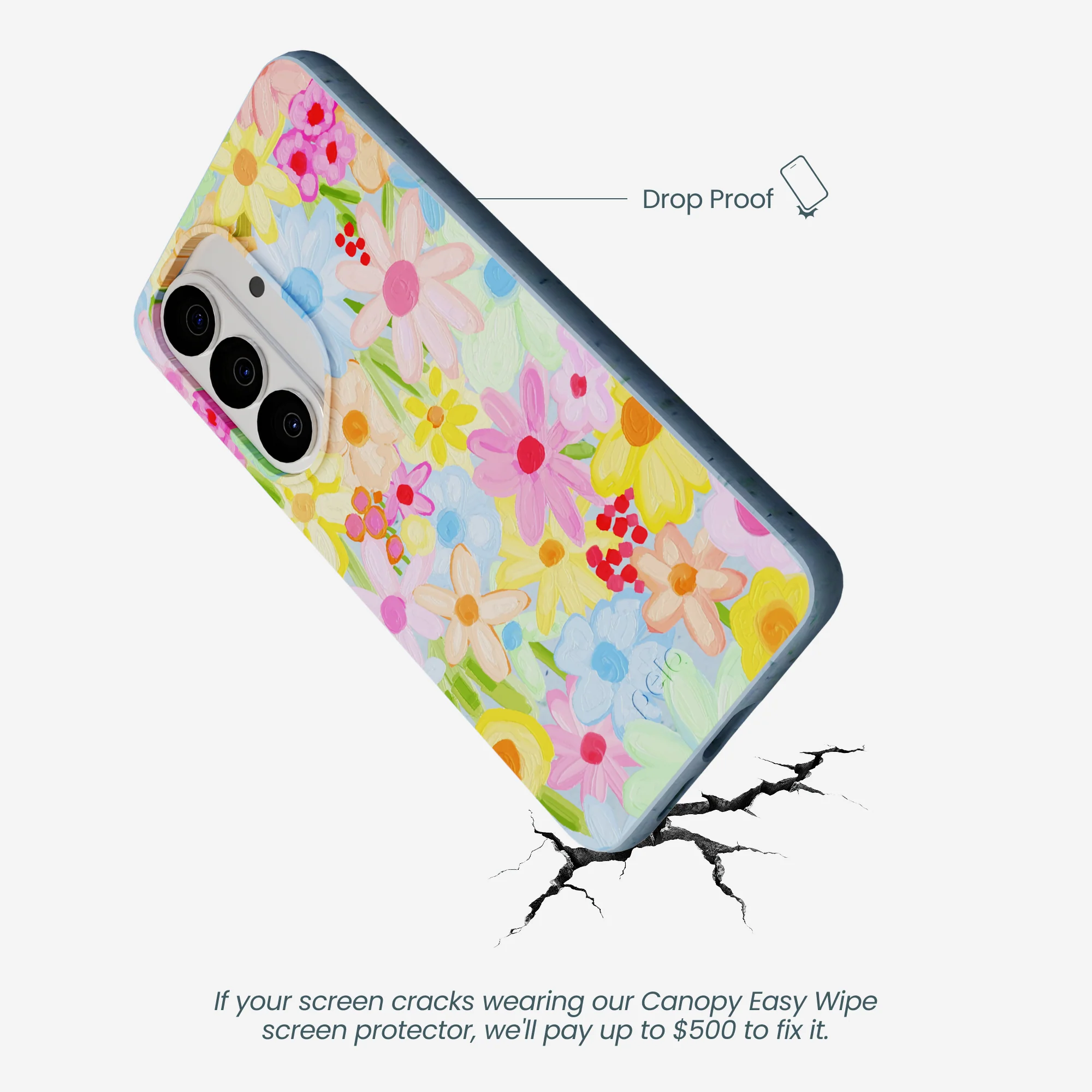 Powder Blue Flora Foam Samsung Galaxy S26 Case - Image 4