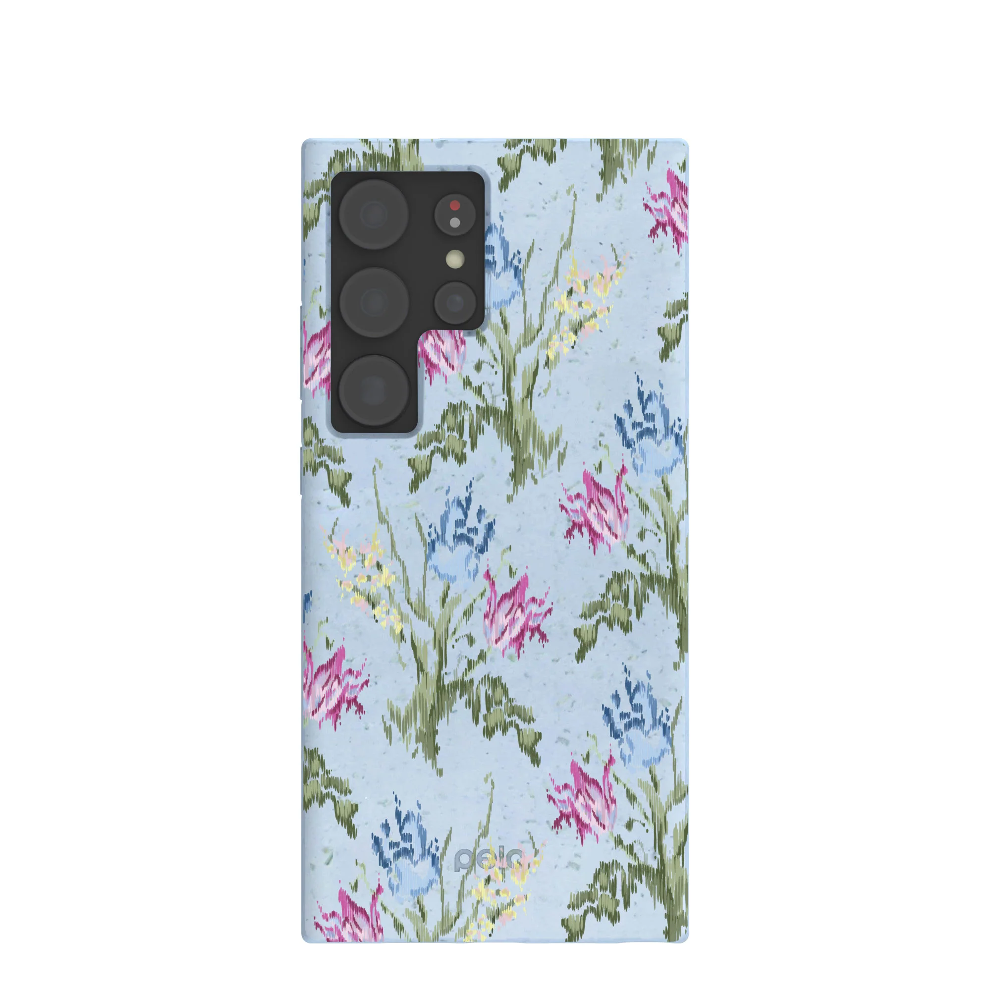 Powder Blue Floral Tapestry Samsung Galaxy S24 Ultra Case