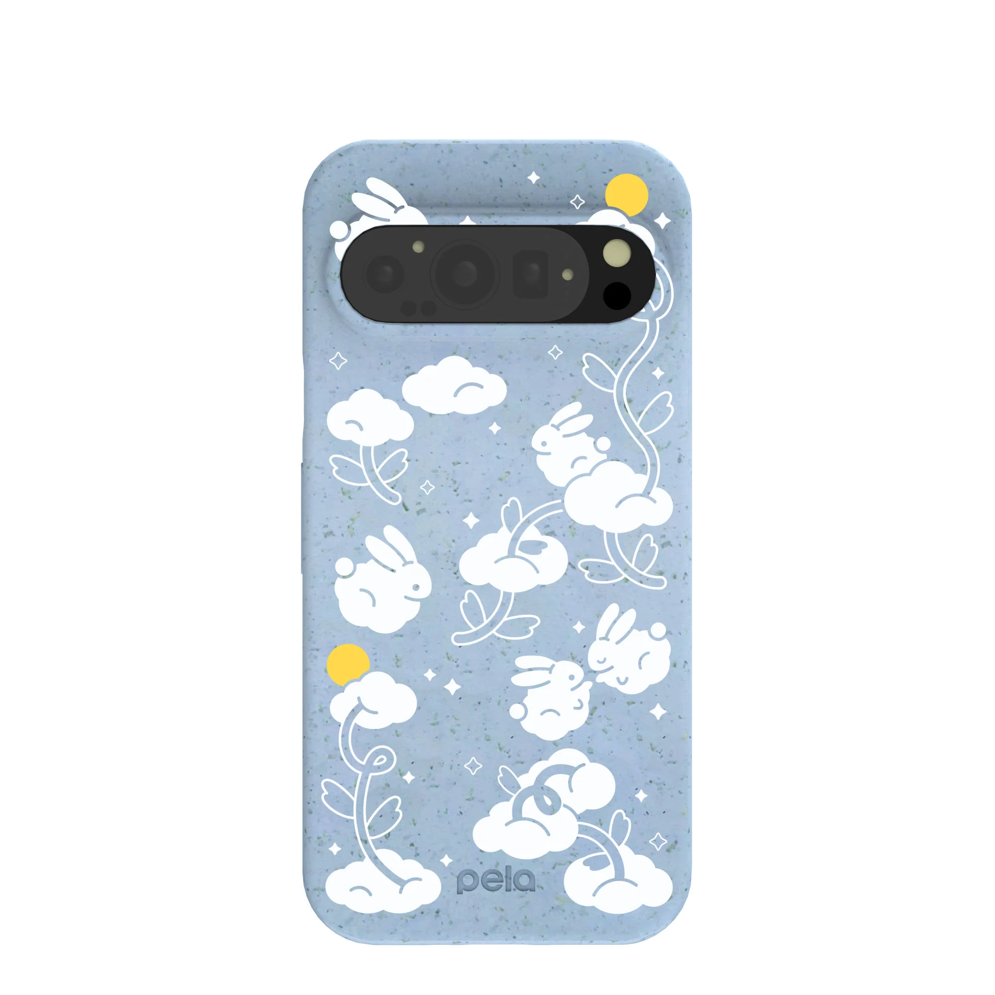Powder Blue Fluffy Flower Google Pixel 9/9 Pro Case
