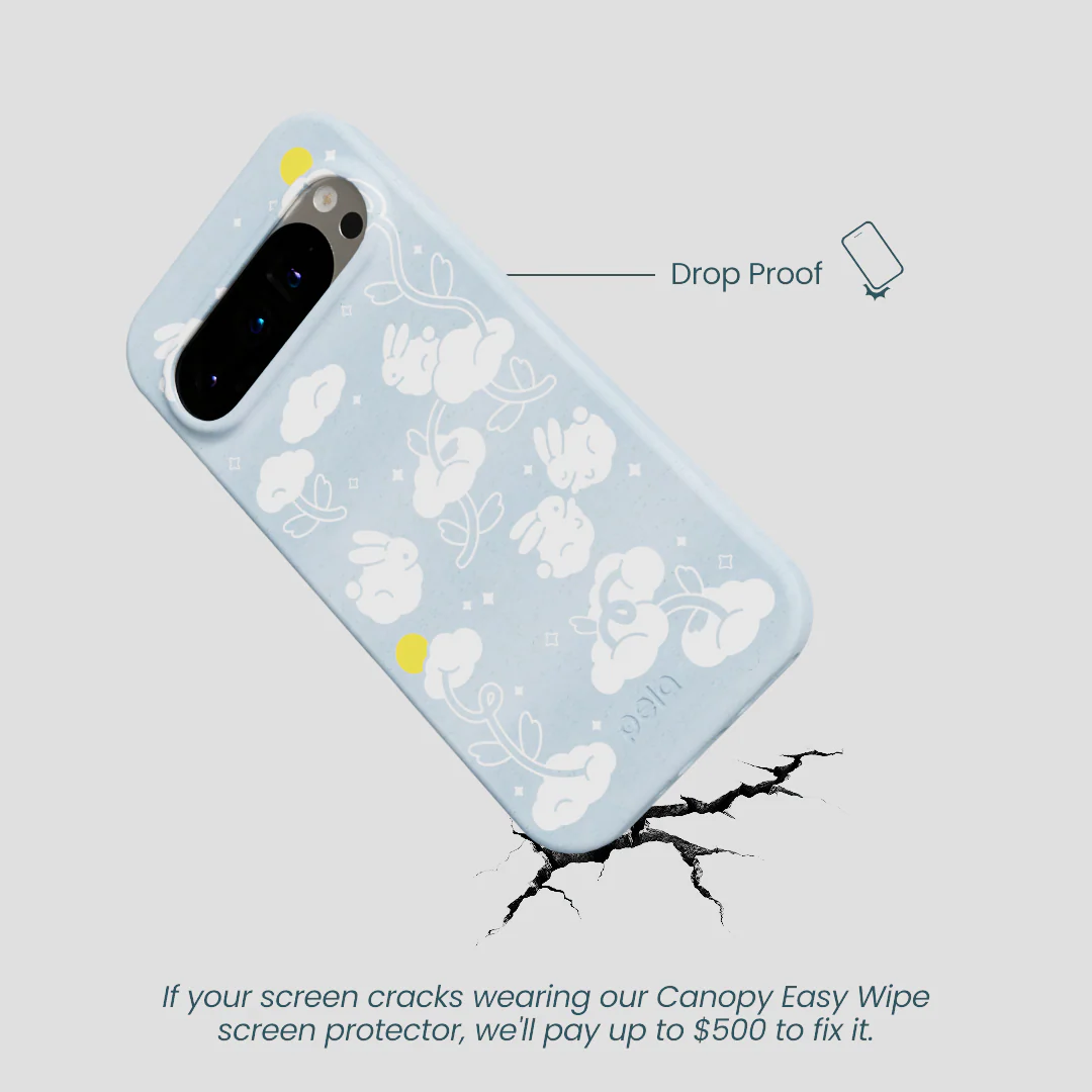 Powder Blue Fluffy Flower Google Pixel 9/9 Pro Case - Image 5