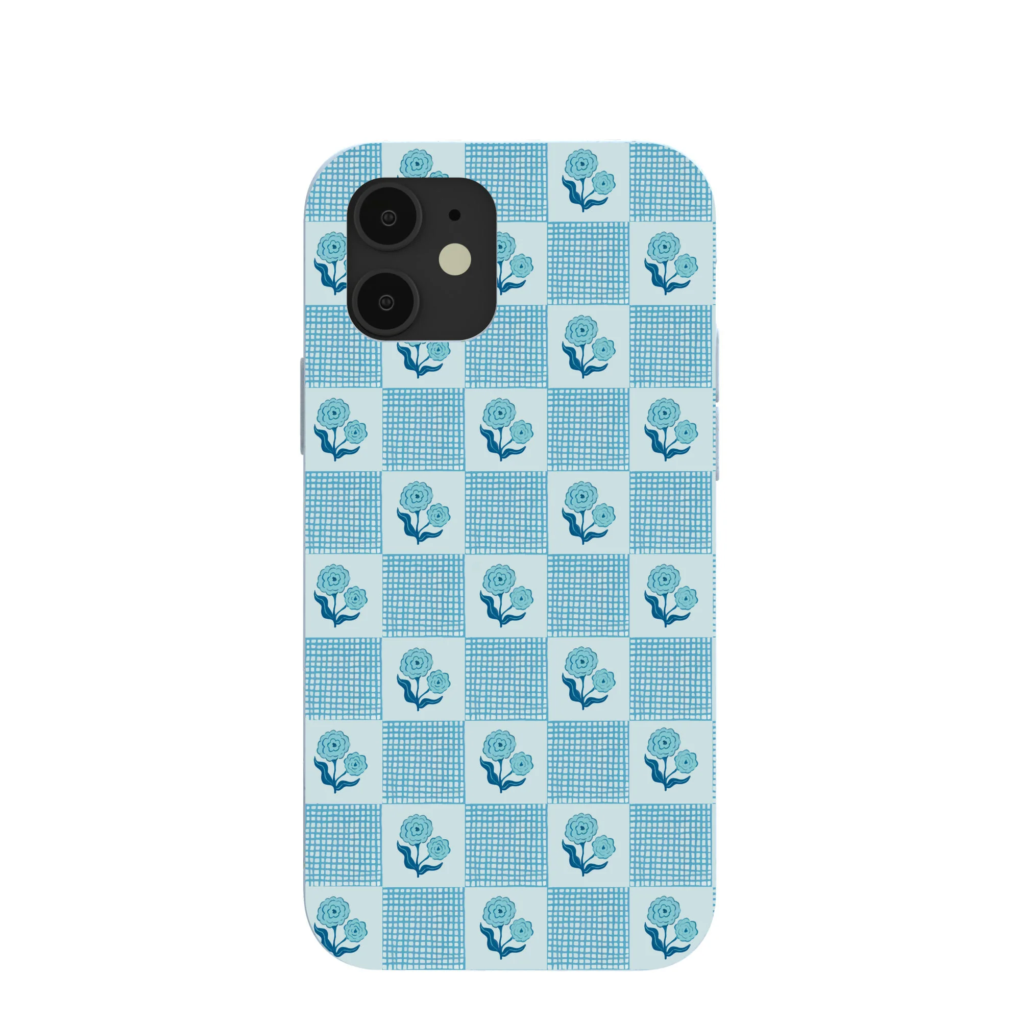 Powder Blue Garden Grid iPhone 12/ iPhone 12 Pro Case