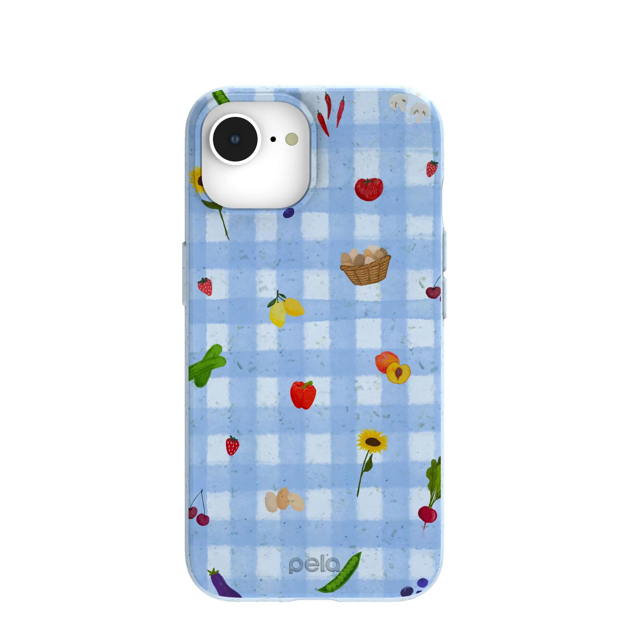 Powder Blue Gingham Farmhouse iPhone 16e/17e Case