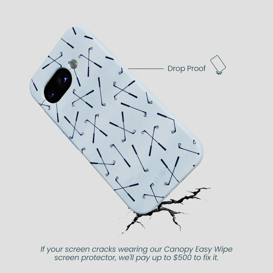 Powder Blue Golf Clubs Google Pixel 9a Case - Image 4