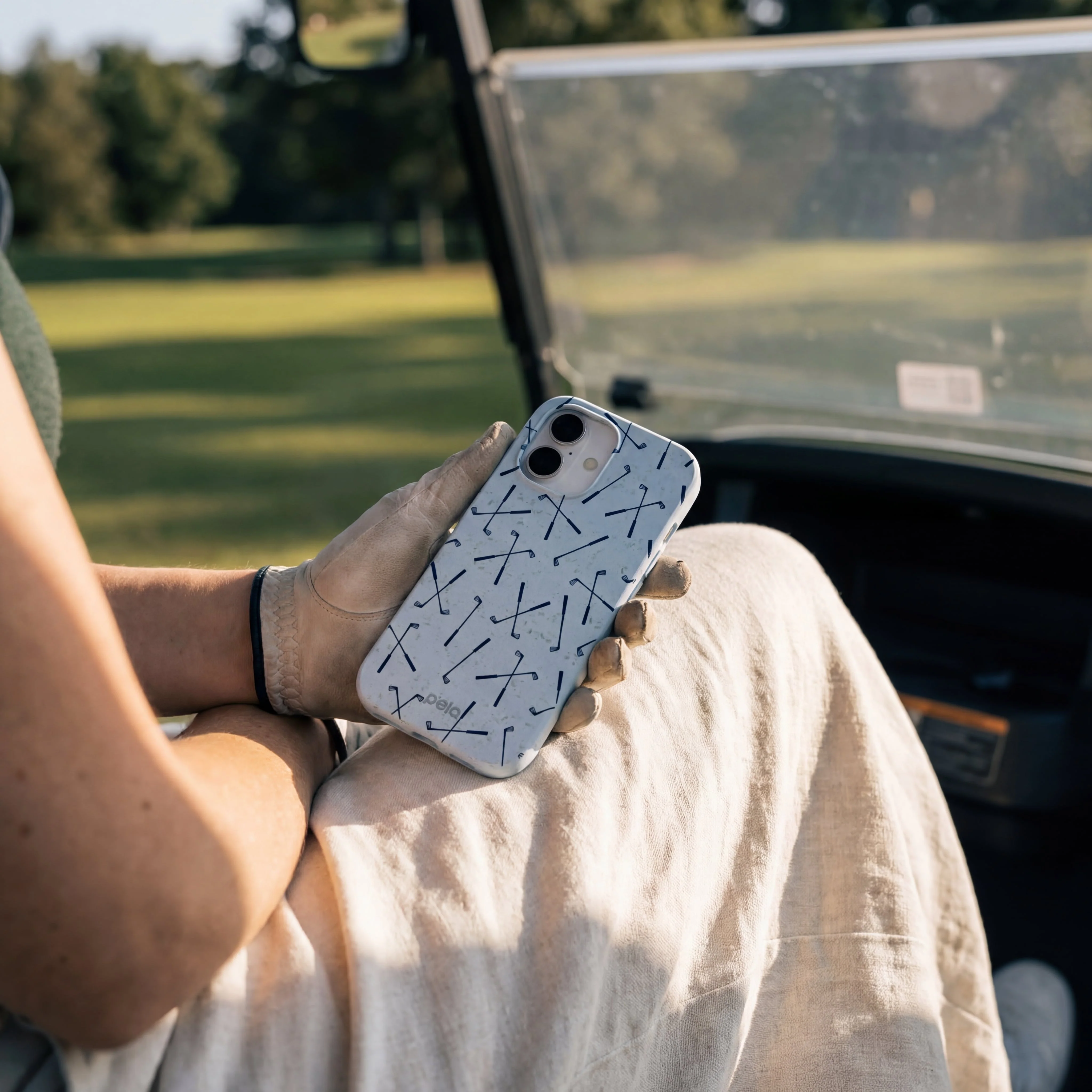 Powder Blue Golf Clubs iPhone 16 Case - Image 2